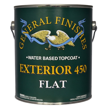 General Finishes 1 Gal Clear Exterior 450 Topcoat Water-Based Topcoat, Flat GXF